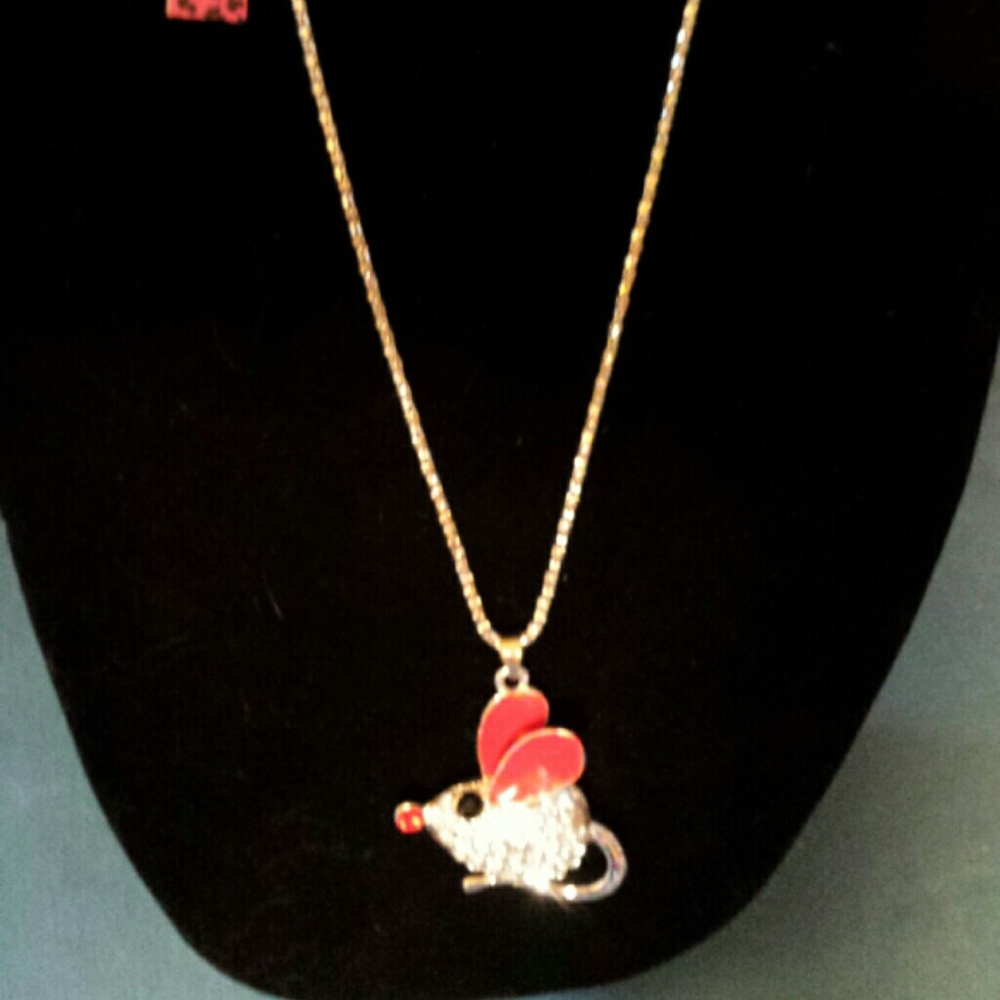 NWT BETSEY JOHNSON MOUSE PENDANT